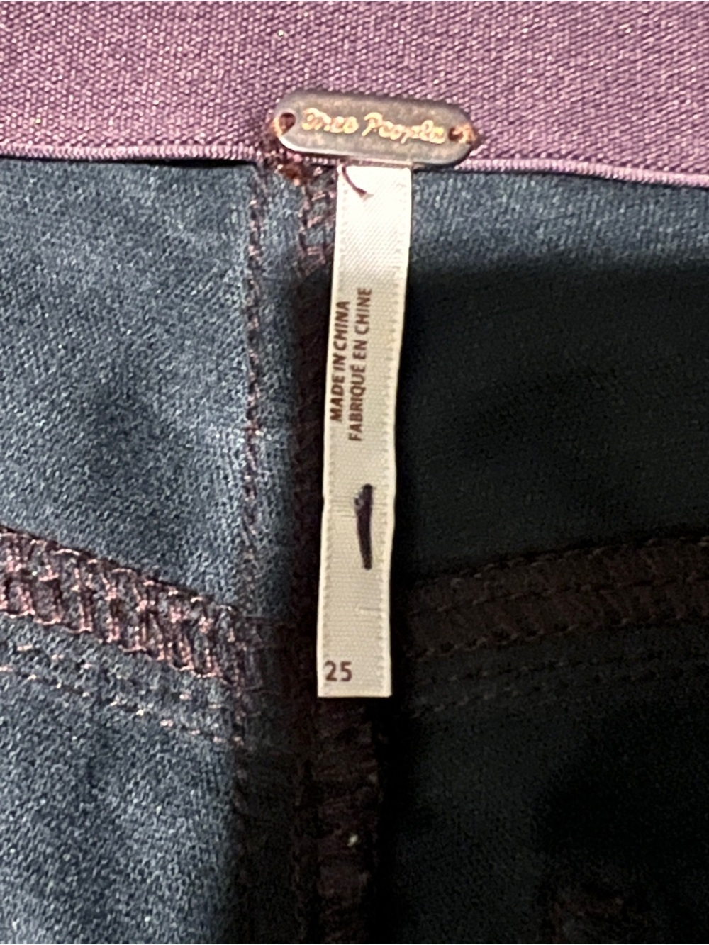 Free People Women’s Penny Pull-On Flare Pants in Plum Purple, Size 25 - Picture 4 of 6